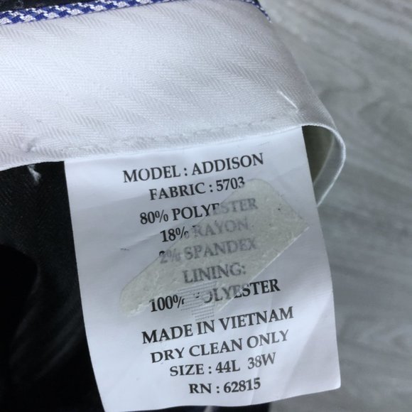 SAVILE ROW CO Navy Slim Fit Suit Pants - Picture 5 of 5